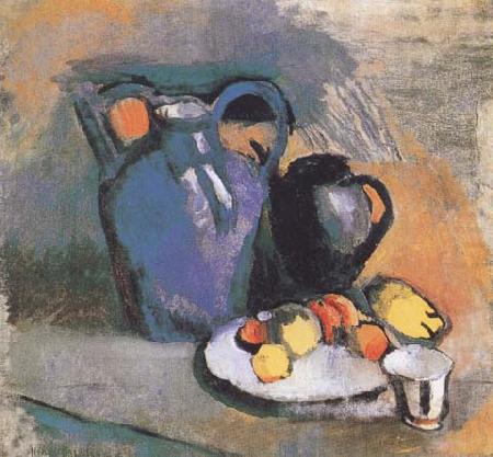 Still Life with Blue Jug (mk35), Henri Matisse